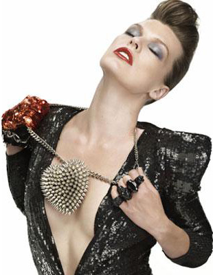 Milla Jovovich in a bikini