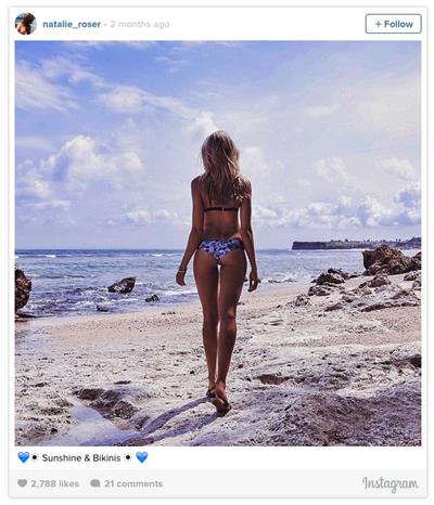 Natalie Jayne Roser in a bikini - ass