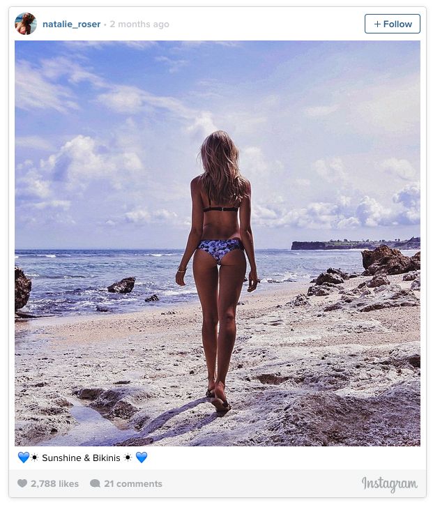 Natalie Jayne Roser in a bikini - ass