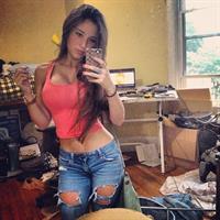Angie Varona taking a selfie