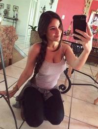 Angie Varona taking a selfie