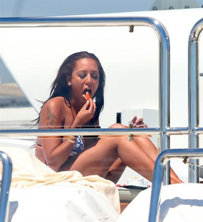 Melanie Brown in a bikini