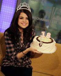 Selena Gomez celebrates her 18th birthday on Fox and Friends on July 22, 2010 