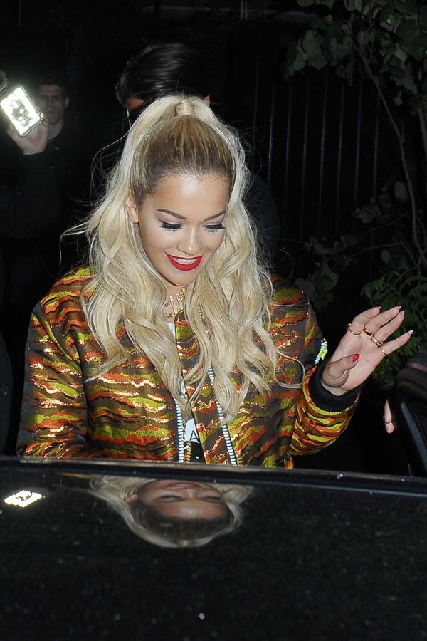 Rita Ora at the Chiltern Firehouse in central London, June 21, 2014