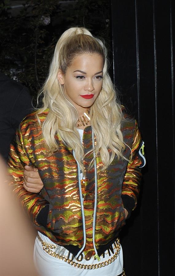 Rita Ora at the Chiltern Firehouse in central London, June 21, 2014