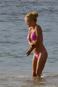 Pamela Anderson Wearing bikini on the beach in Hawaii - August 8, 2013 
