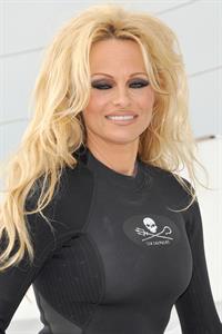 Pamela Anderson Launches Sea Shepherds Operation Zero Tolerance Whale Defense Campaign on November 2, 2012 