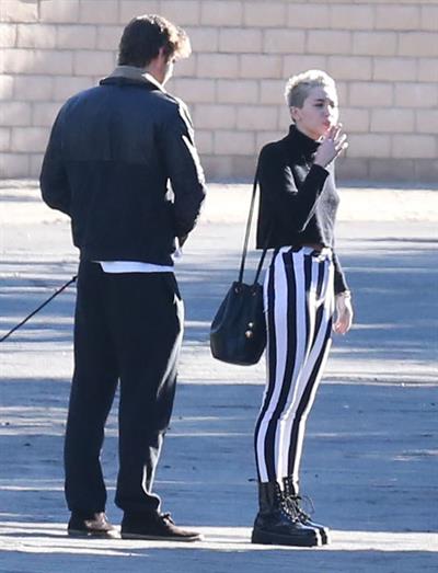 Miley Cyrus leaving a family gathering in Palm Springs 12/26/12 